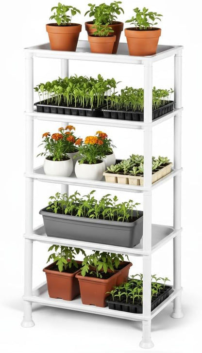 RooTrimmer 5-Tier Seed Starter Trays, Plant Stand, by RooTrimmer