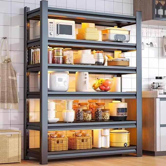 Storage Shelves, Garage Metal Shelving Unit, Adjustable, Double-Layer Column - Image 3