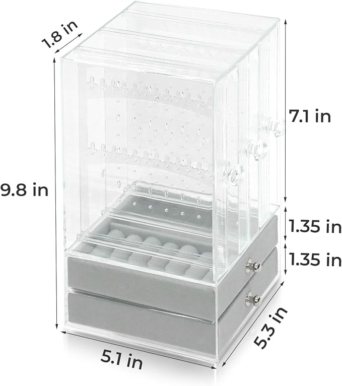 DOZZZ Acrylic Jewelry Organizer Box - Image 3