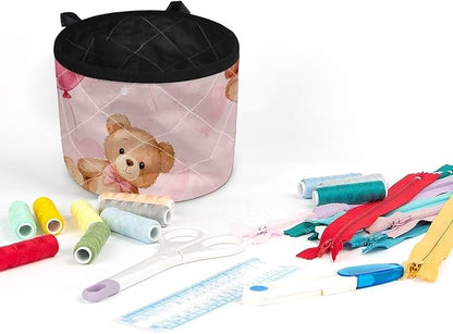 Teddy Bear Heart Balloon Sewing Machine Mat Sewing Machine Carrying Pad Reduce - Image 2