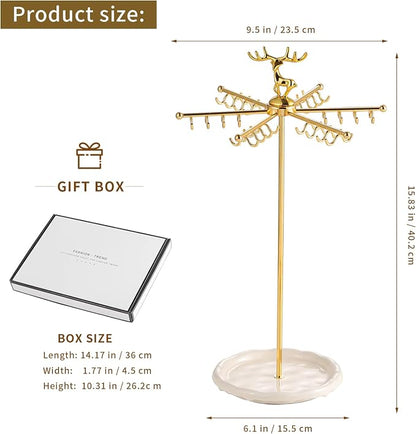 Necklace Holder Jewelry Stand, Rotating Necklace Holder Organizer - Image 2