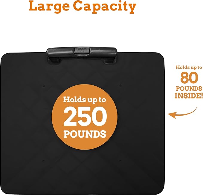 Collapsible Ultra-Slim Pack-N-Roll, 2 Wheel Utility Cart w/Lid used as Seat up - Image 3