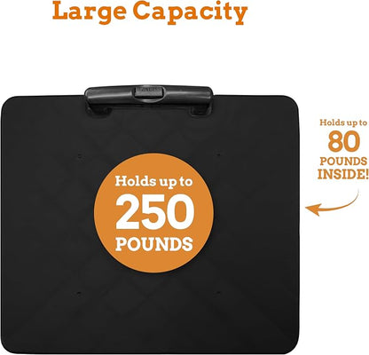 Collapsible Ultra-Slim Pack-N-Roll, 2 Wheel Utility Cart w/Lid used as Seat up - Image 3