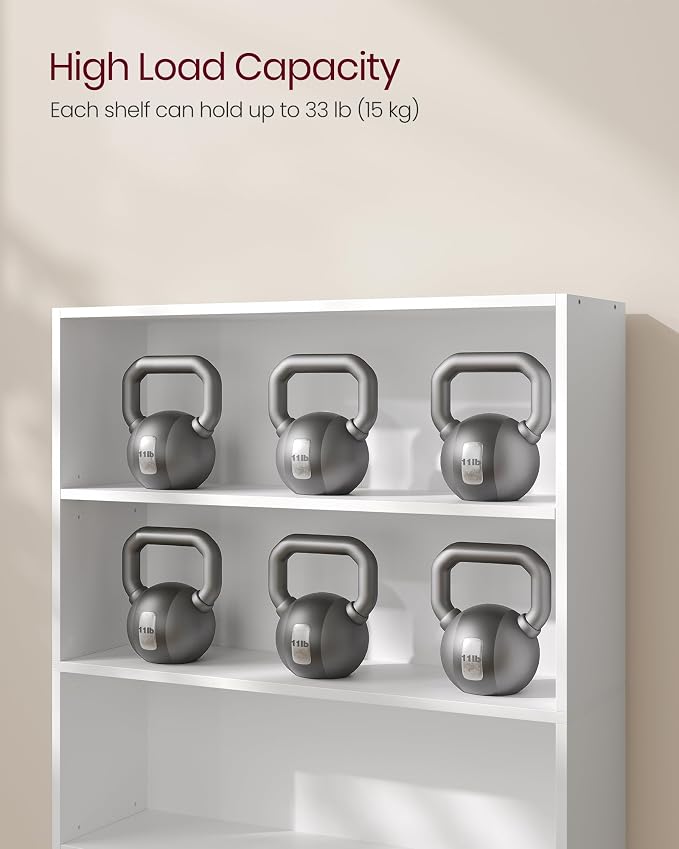 VASAGLE Set of 2 Bookshelves, 30 Inches Wide, 5-Tier Open Bookcases - Image 9