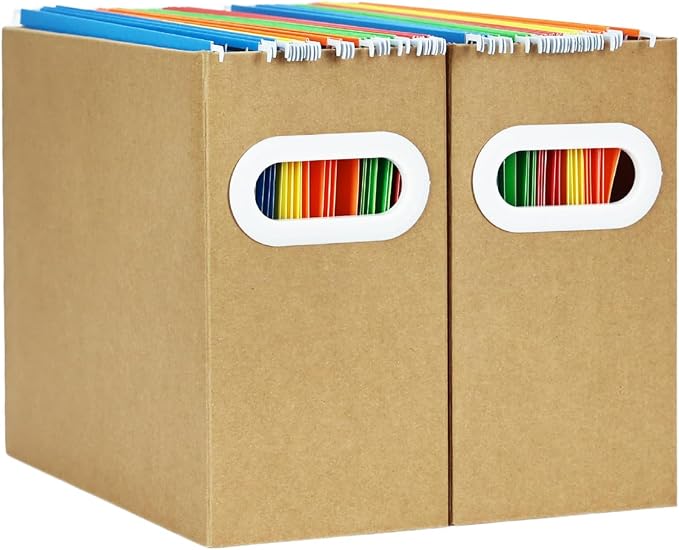 Hanging File Organizer, Cardboard File Folder Organizer by AOSRIC