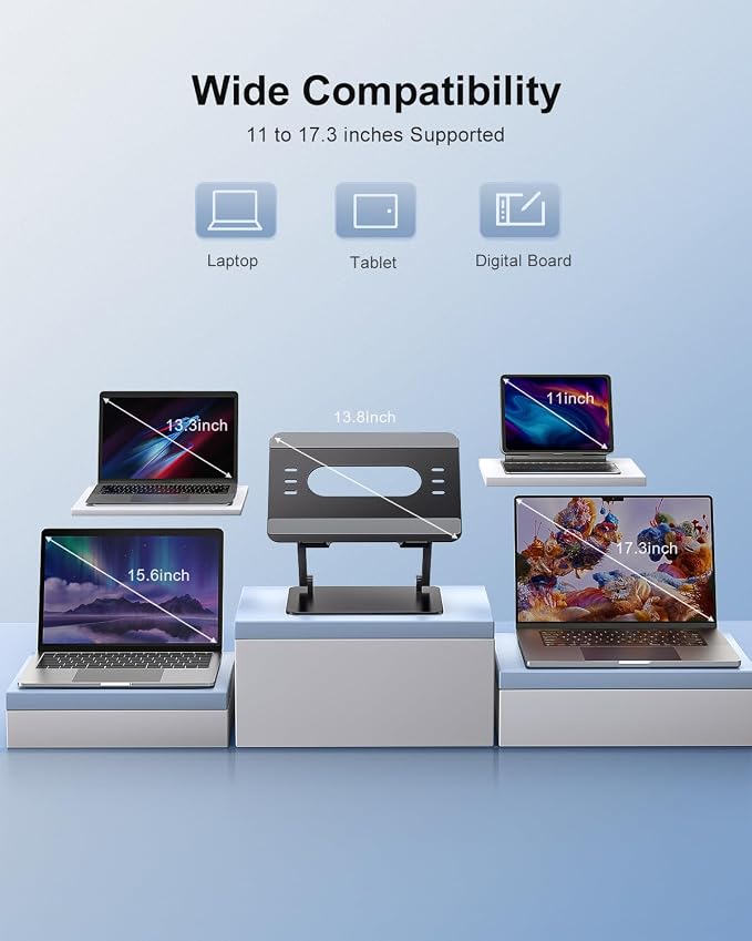 Adjustable Laptop Stand Ergonomic Computer Riser Aluminum Laptop Stand - Image 6