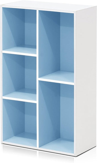 Furinno LUDER Book Shelf, 5-Cube Bookshelf, Reversible Bookcase, 9.4 x 19.5 x - Image 9