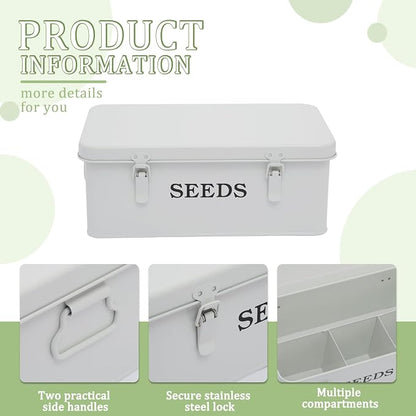 Seed Storage Organizer, 4 Compartment Seed Storage Box - Image 2