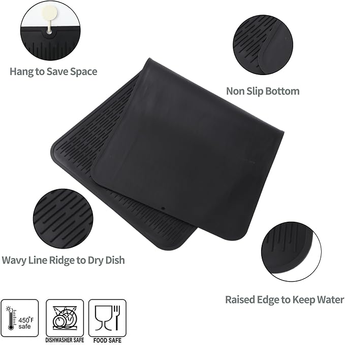 Silicone Dish Drying Mat for Multiple Usage, Easy clean, Eco-friendly, - Image 3