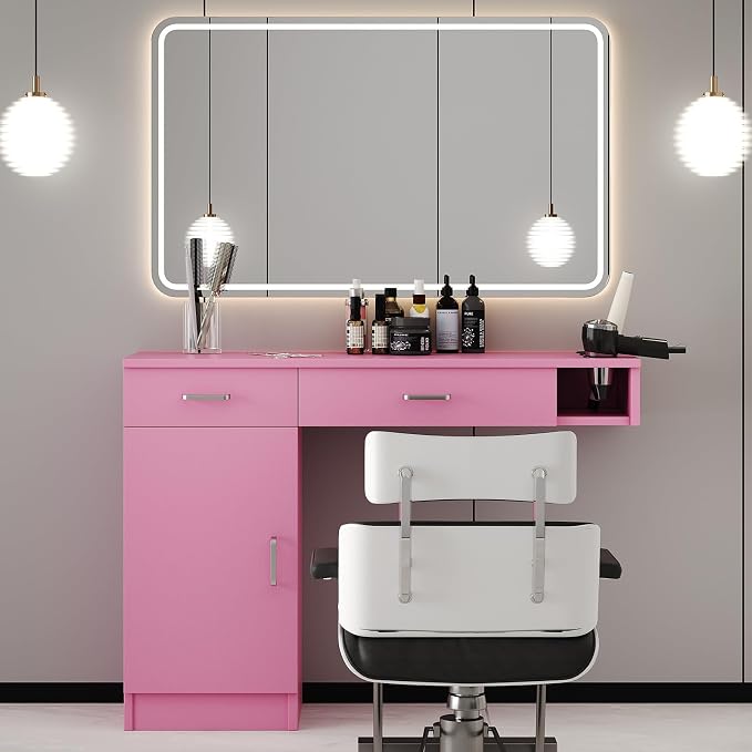 4ever2buy Salon Stations for Hair Stylist, Wall Mount Barber Station - Image 6