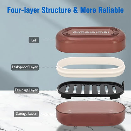 Travel Soap Container, Translucent Visible Soap Box, Travel Soap Holder - Image 3