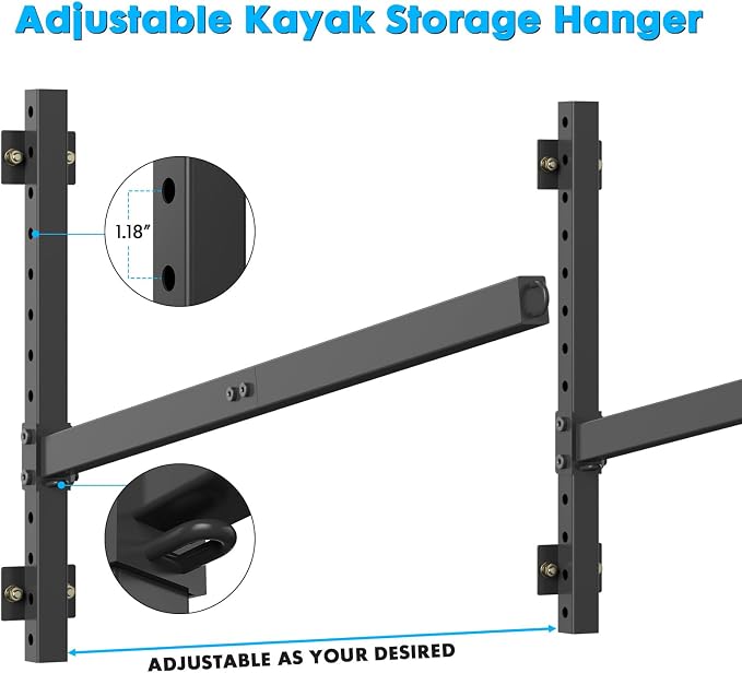 Kayak Storage Rack Heavy Duty, Adjustable Wall Mount Hanger - Image 5