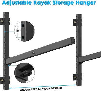 Kayak Storage Rack Heavy Duty, Adjustable Wall Mount Hanger - Image 5