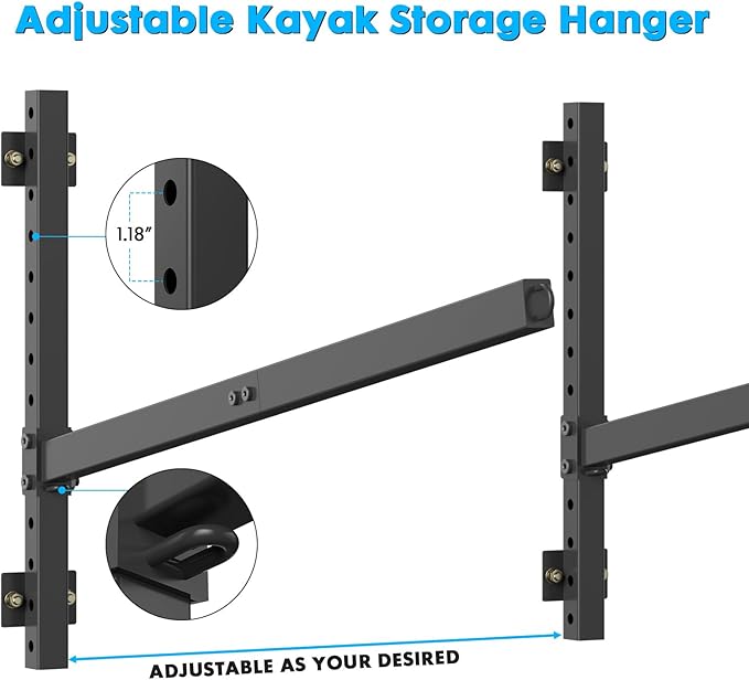 Kayak Storage Rack Heavy Duty, Adjustable Wall Mount Hanger - Image 5