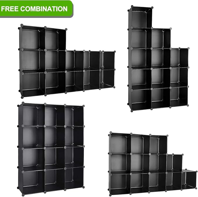 TUMUCUTE Cube Storage Organizer, DIY Plastic Closet Cabinet Modular Bookcase - Image 4