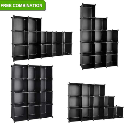 TUMUCUTE Cube Storage Organizer, DIY Plastic Closet Cabinet Modular Bookcase - Image 4