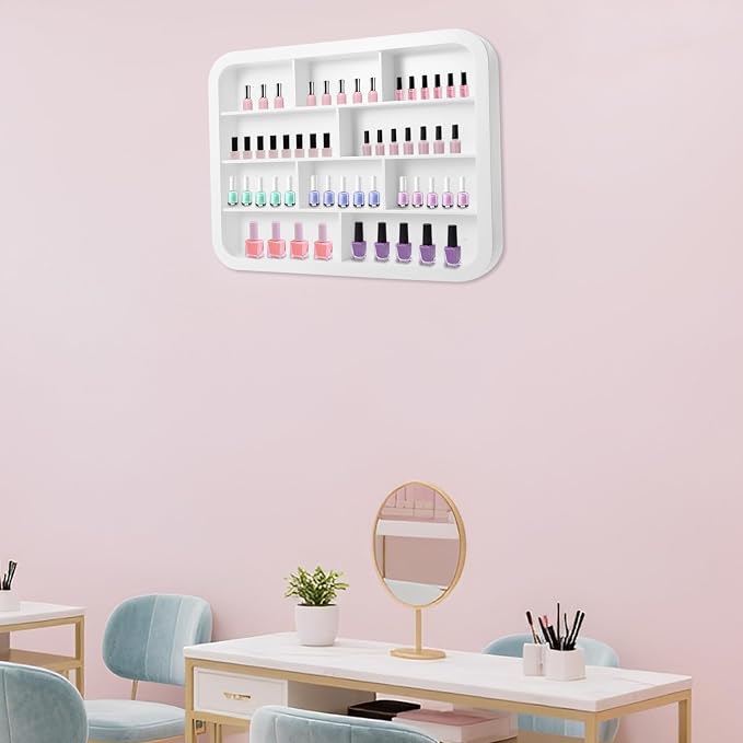 Wall Mounted Nail Polish Racks 4 Tier Hanging Nail Polish Storage Holder - Image 7