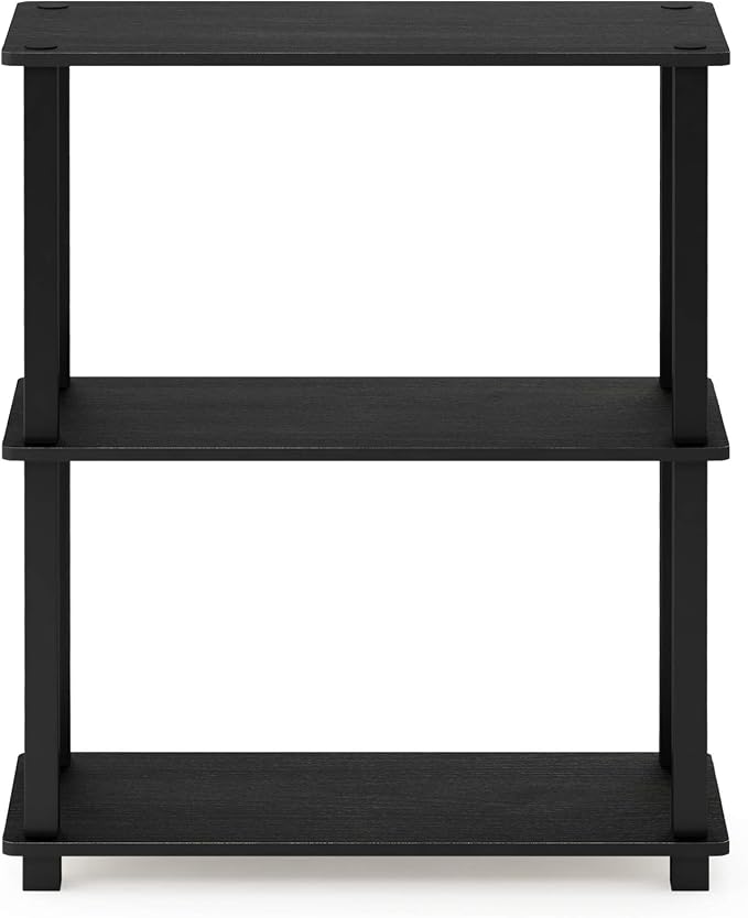 Furinno TURN-S-TUBE Storage Shelves, 3-Tier Book Shelf, Corner Shelf, Toolless - Image 5
