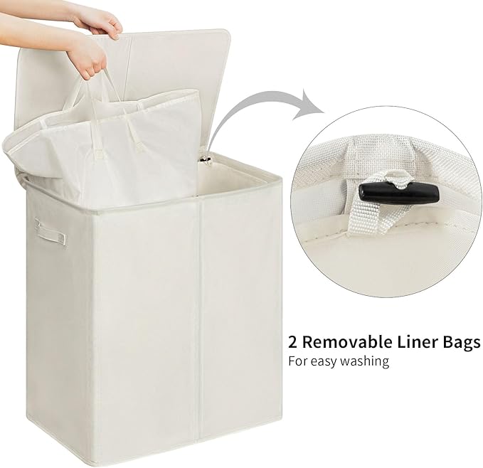 WOWLIVE 140L Double Laundry Hamper - Image 5