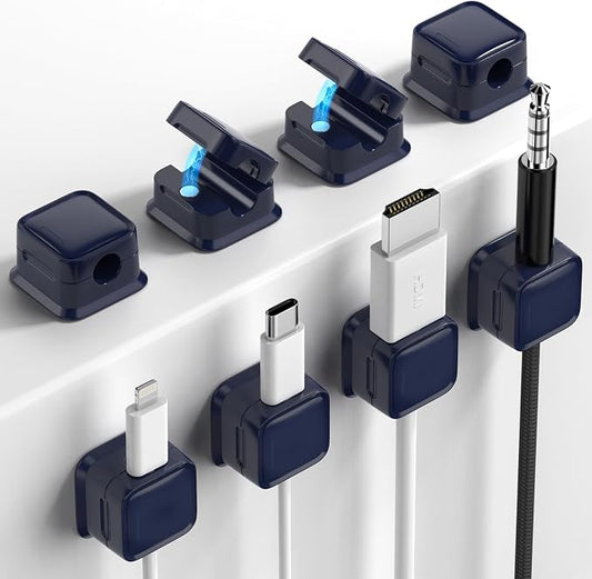 8 Pack Magnetic Cord Organizer, Easy Secure Adhesive Cable Management, Wire by Costop