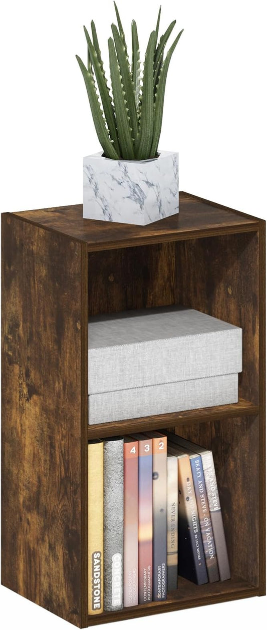 Furinno PASIR Book Shelf, 2-Tier Modern Bookshelf, Open Shelves Bookcase 9 x 12 by Furinno-FitsYourSpaceFitsYourBudget