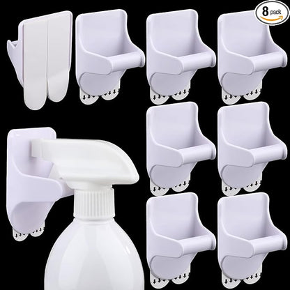 8Pcs Wall Mount Spray Bottle Holder, No Damage Strong Adhesive Bottle Hooks by Unknown