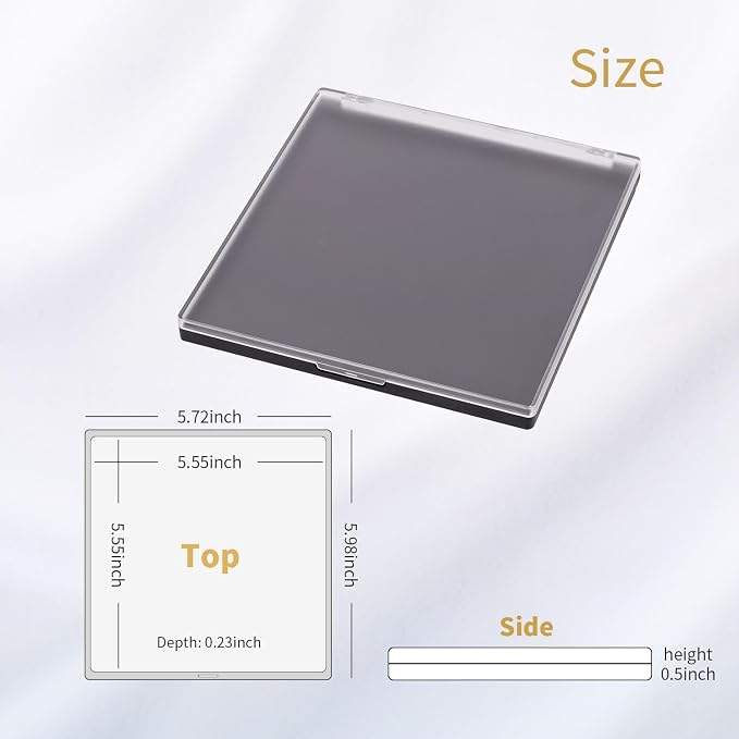 Magnetic Makeup Palette with Frosted Clear Top - Image 2