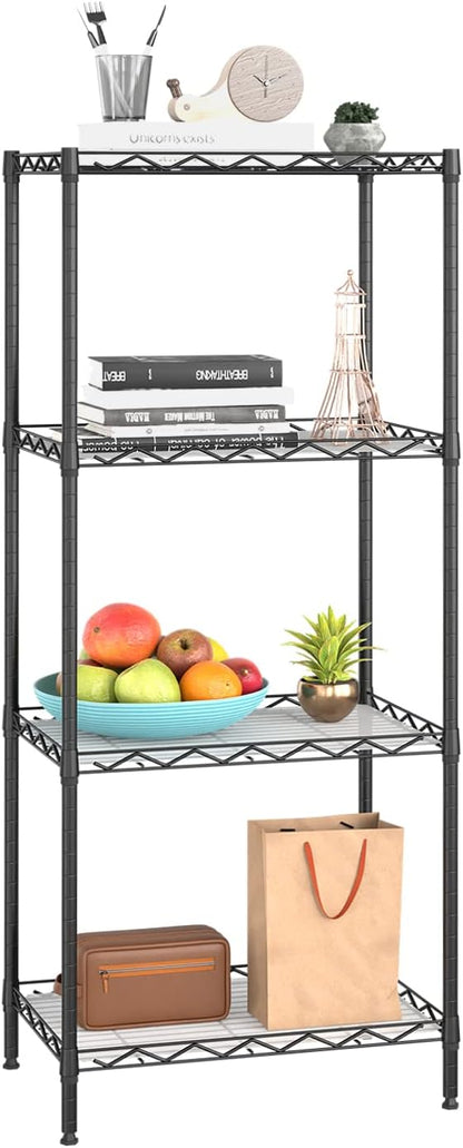 BestOffice 4-Shelf Adjustable Storage Shelving Unit Metal Rack Wire Shelf by BestOffice