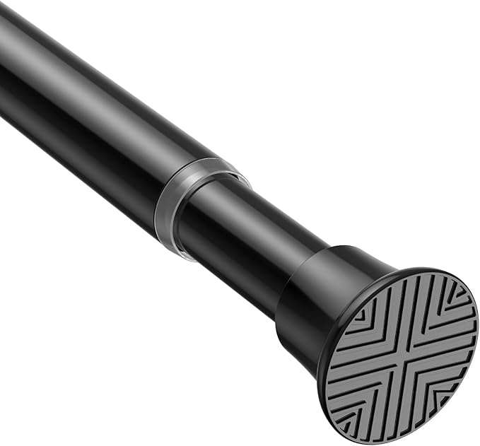 AIZESI Black Adjustable Tension Curtain Rod, 31-63 Inch Spring No Drill by AIZESITENSIONROD