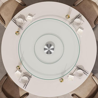 34.6 inch Lazy Susan for Table Top Tempered Glass Rotating Serving Tray for - Image 2