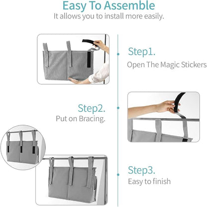 Bseash Bunk Bed Organizer, Bedside Caddy Hanging Bed Organizer Storage Bag 8 - Image 7