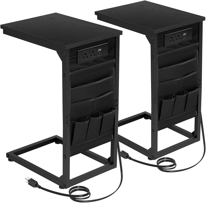 AMHANCIBLE C Shaped End Table by AMHANCIBLE