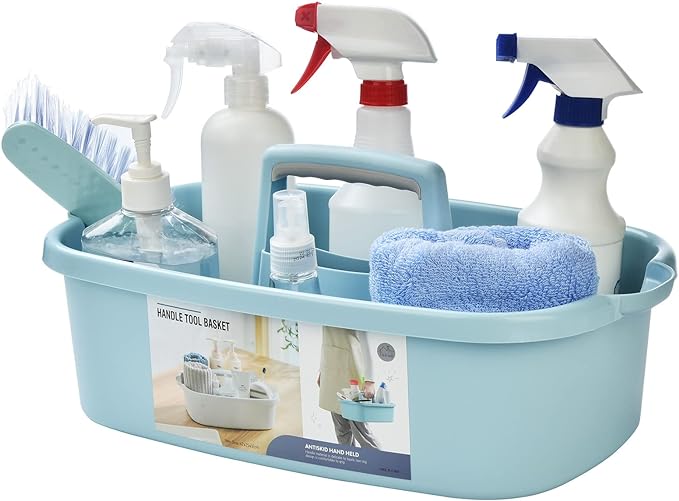 ALINK Large Plastic Shower Caddy Tote, Portable Storage Caddy Basket Organizer by ALINK