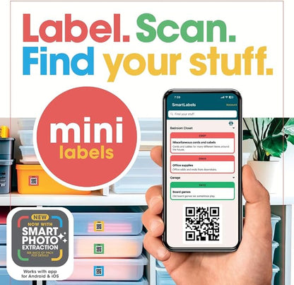 SmartLabels Small QR Code Stickers | Mini 1.5-Inch Labels by SmartLabels
