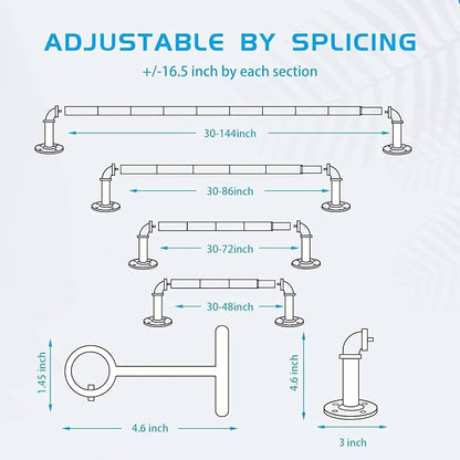Industrial Curtain Rod, Curtain Rods - Image 6