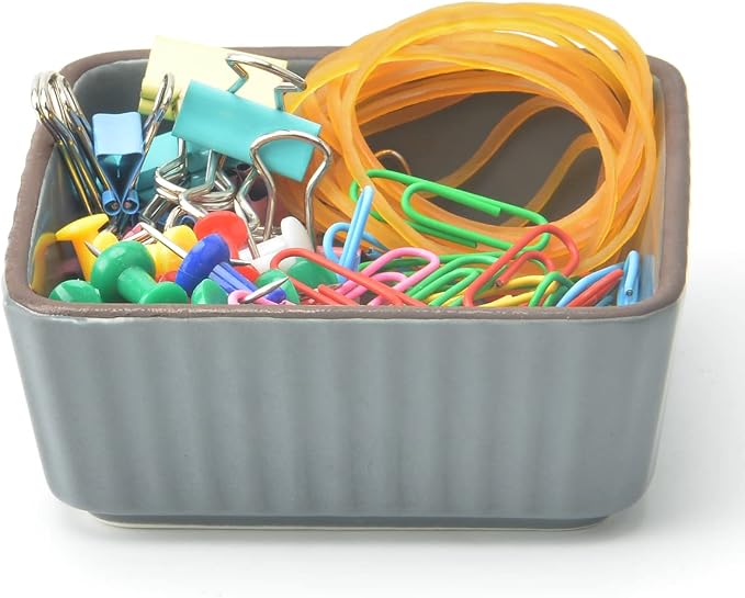 Ceramic Set 2, Square Dispenser/Organizer/Holder - Image 5