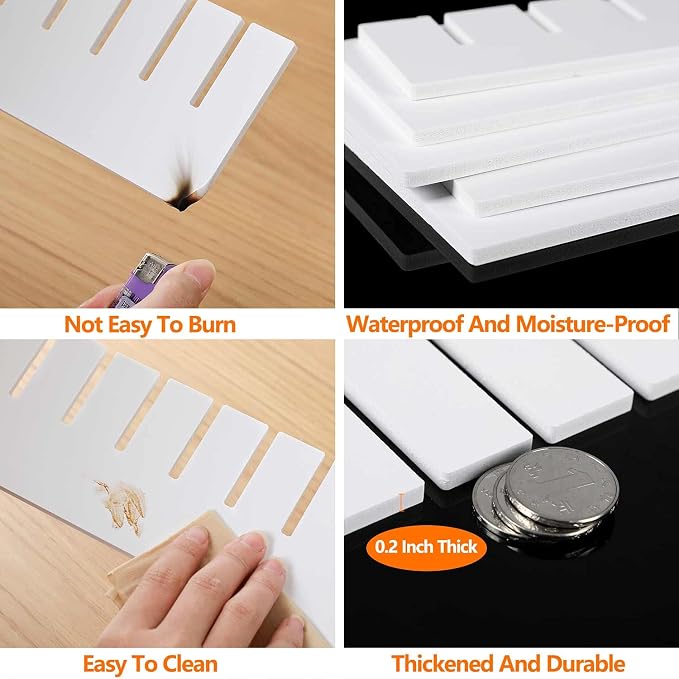 10Pcs Drawer Dividers, 14.18" x 3.55", DIY Organizer Separator, Large - Image 6