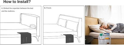 Bedside Caddy, Sofa Caddy, Storage Organizer Pocket - Image 7