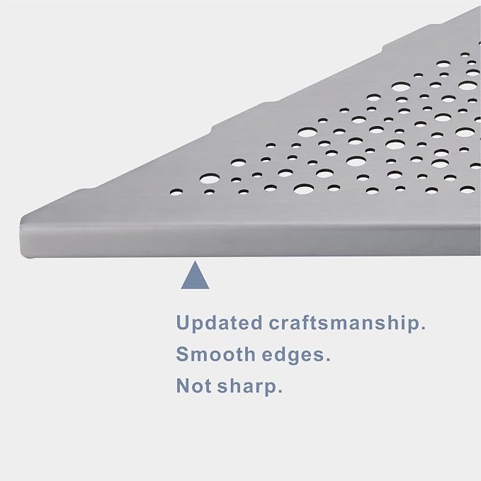 HIDROP Brushed Nickel Corner Shower Shelf 10 Triangular Corner Shelf Stainless - Image 4