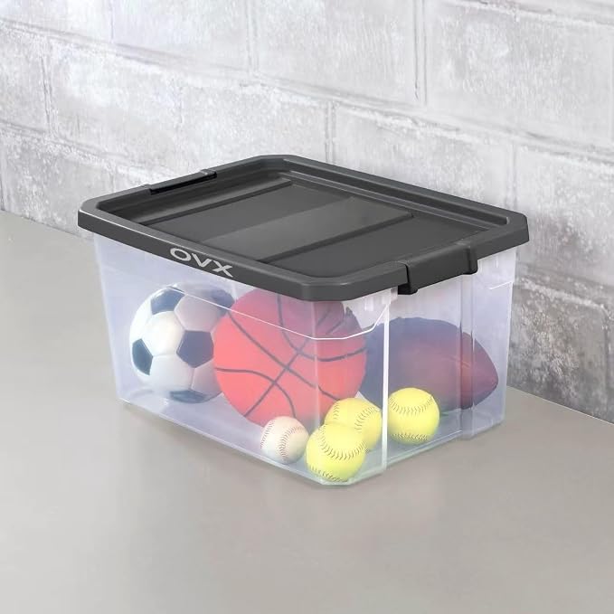 76 Quart Durable Clear Plastic Storage Bins, Storage Container - Image 7