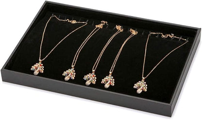 Black Velvet Stackable 20 Hooks Necklace Jewelry Tray Showcase Display - Image 8
