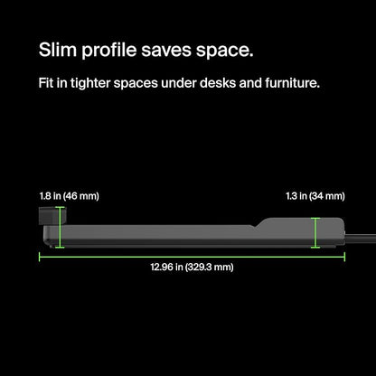 Belkin 12-Outlet Surge Protector Power Strip w/ 12 AC Outlets & 8ft Flat Plug - Image 5