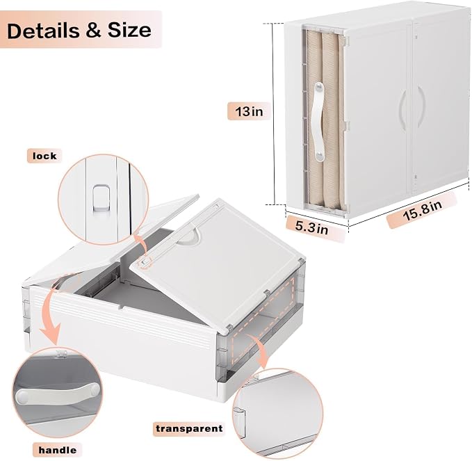 GUDEMAY Bed Sheet Organizers and Storage Plastic, Bedding Storage Box Container - Image 7