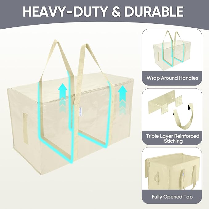 TICONN 8 Pack Extra Large Moving Bags Heavy Duty - Image 3
