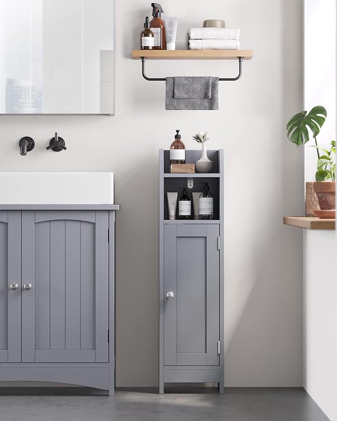 VASAGLE Small Storage Corner Floor Cabinet - Image 8