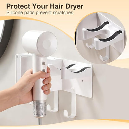 Hair Tool Organizer Wall Mount, Hair Dryer Holder, Curling Iron Storage - Image 3