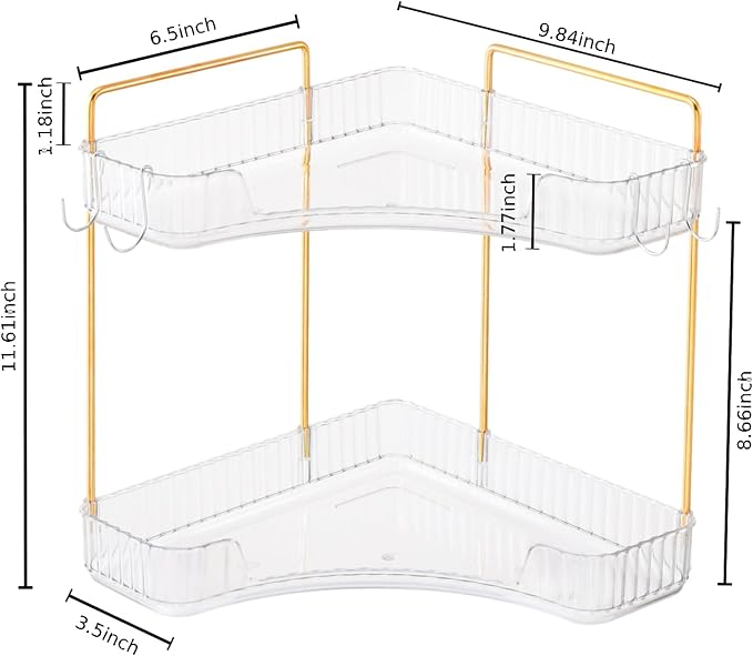 2 Tier Plastic Bathroom Sink Organizer - Image 2