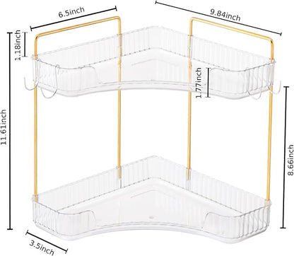 2 Tier Plastic Bathroom Sink Organizer - Image 2