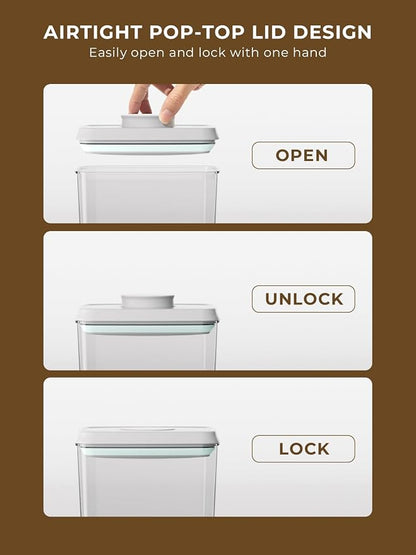 Cereal Containers Storage, 2 Pack Rice Holder, 4.22 Qt - Image 2