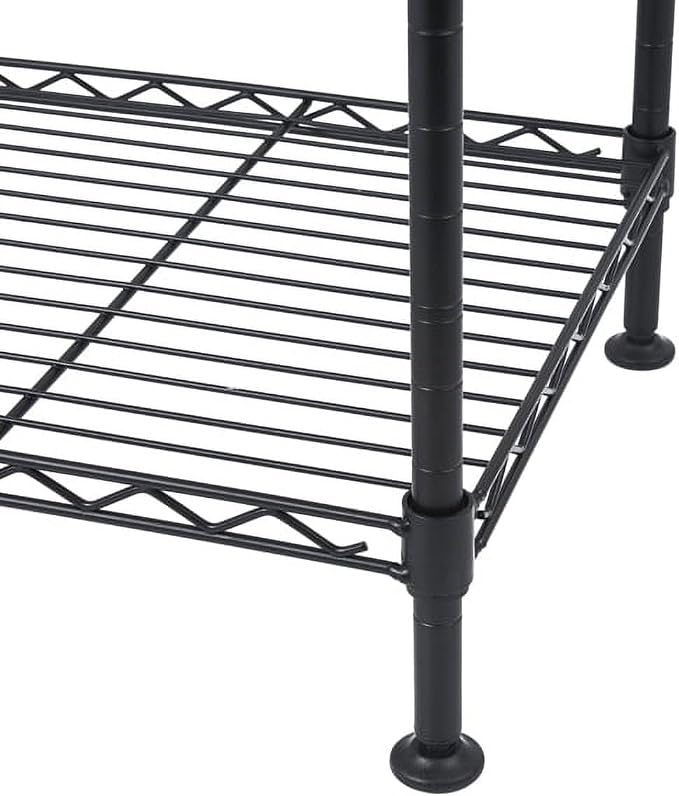 4-Tier Wire Storage Shelf Unit, 83 lbs Per Shelf Capacity, Adjustable Steel - Image 5